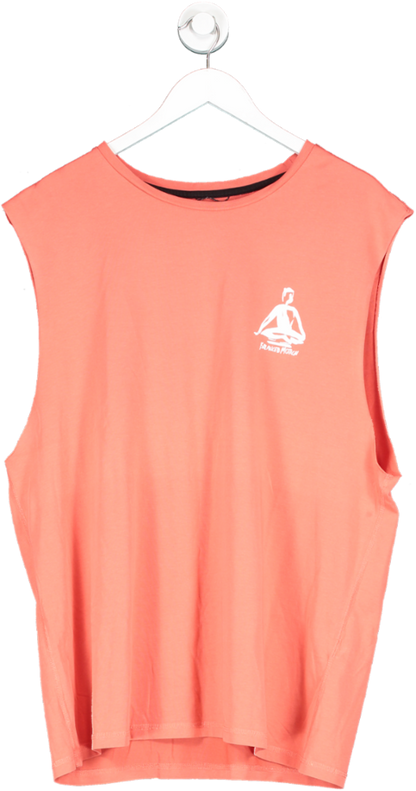 ZARA Orange Balanced Motion Logo Sleeveless T Shirt UK XL