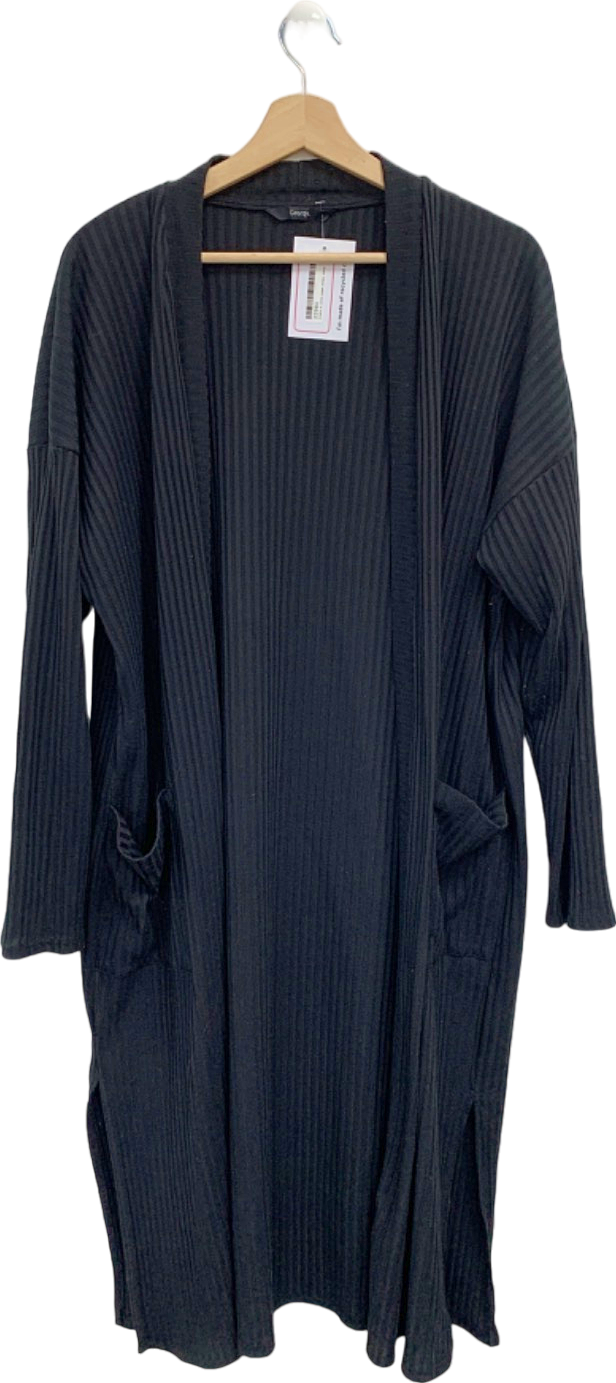 George Black Ribbed Cardigan UK 24-26