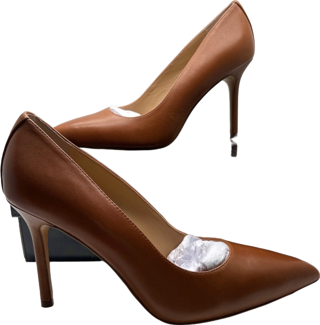 Ralph Lauren Polo Tan Lindella II Pointed Toe High Heel Shoes EU 37 (UK 4.5)