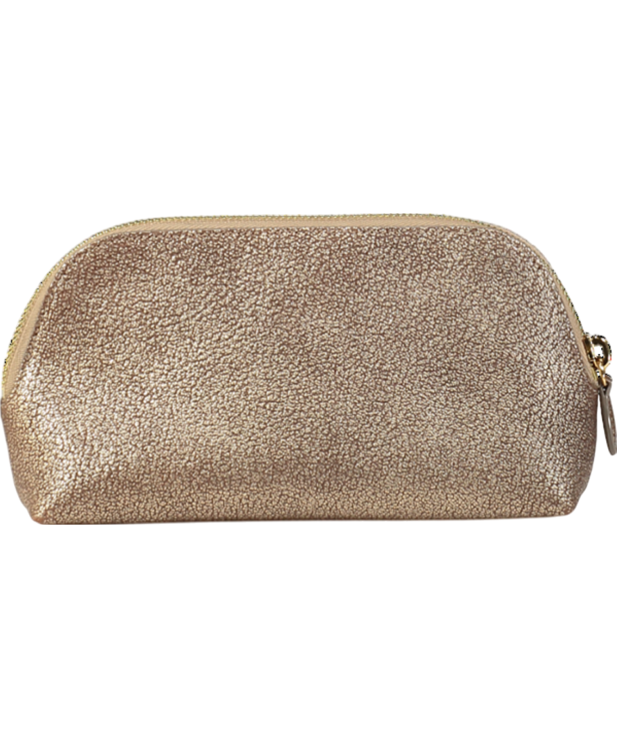 Mulberry Metallic Bronze Leather Cosmetic Bag