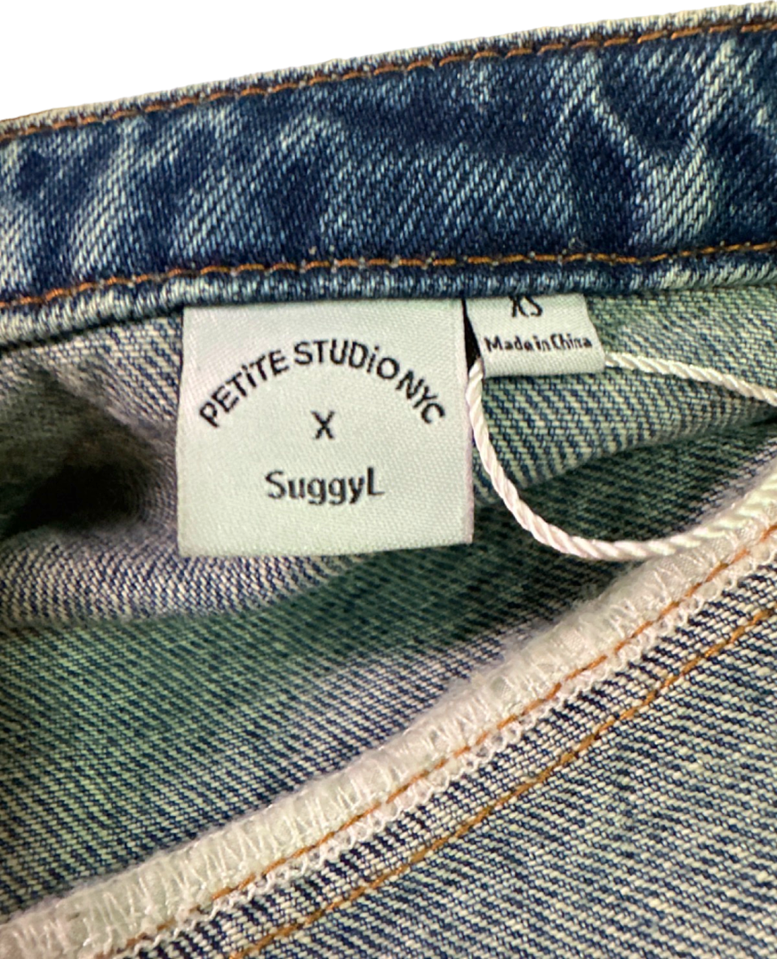 Petite Studio NYC Blue High-Waisted Denim Jacket UK XS