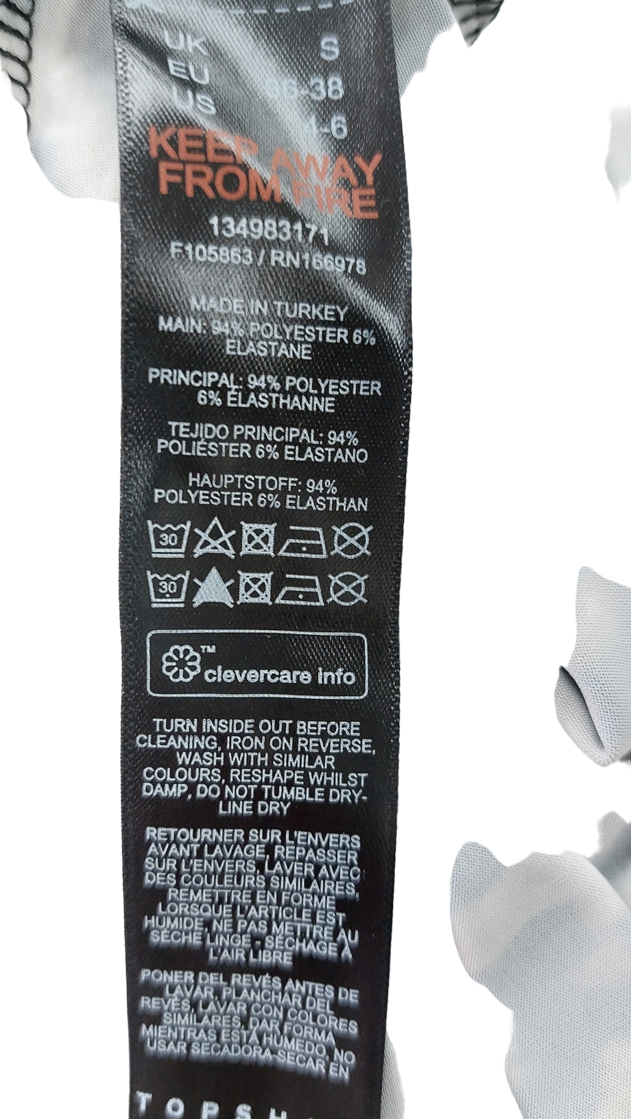 Topshop Brown Leopard Print Short Sleeve Top UK S