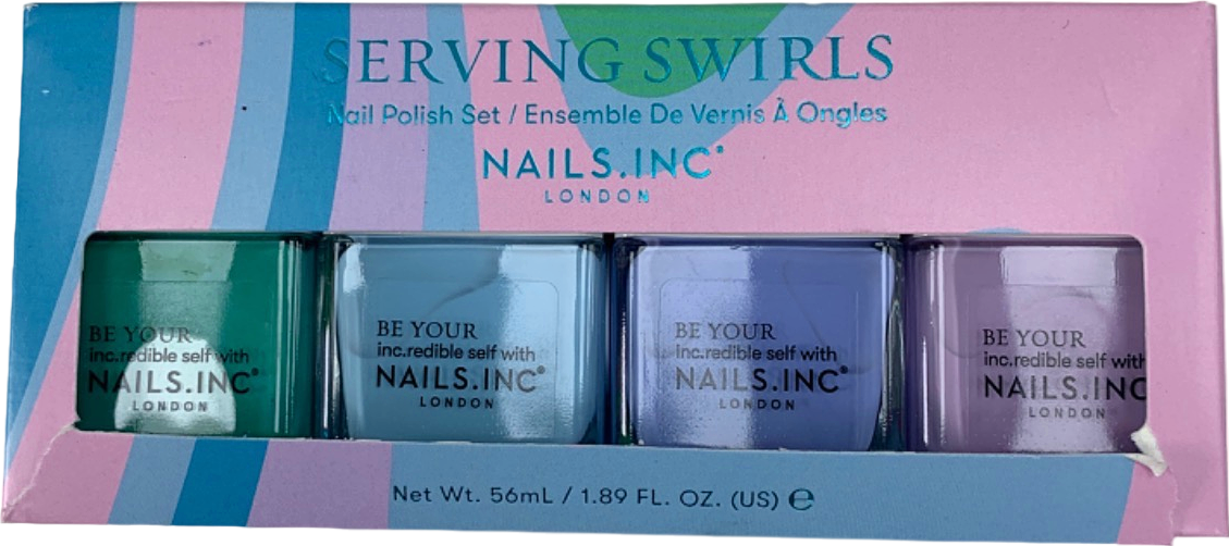 Nails Inc Serving Swirls Nail Polish Set of four 56ml