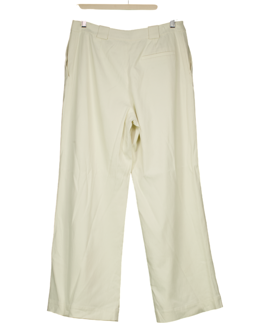& Other Stories Cream Wide Leg Trousers UK 10
