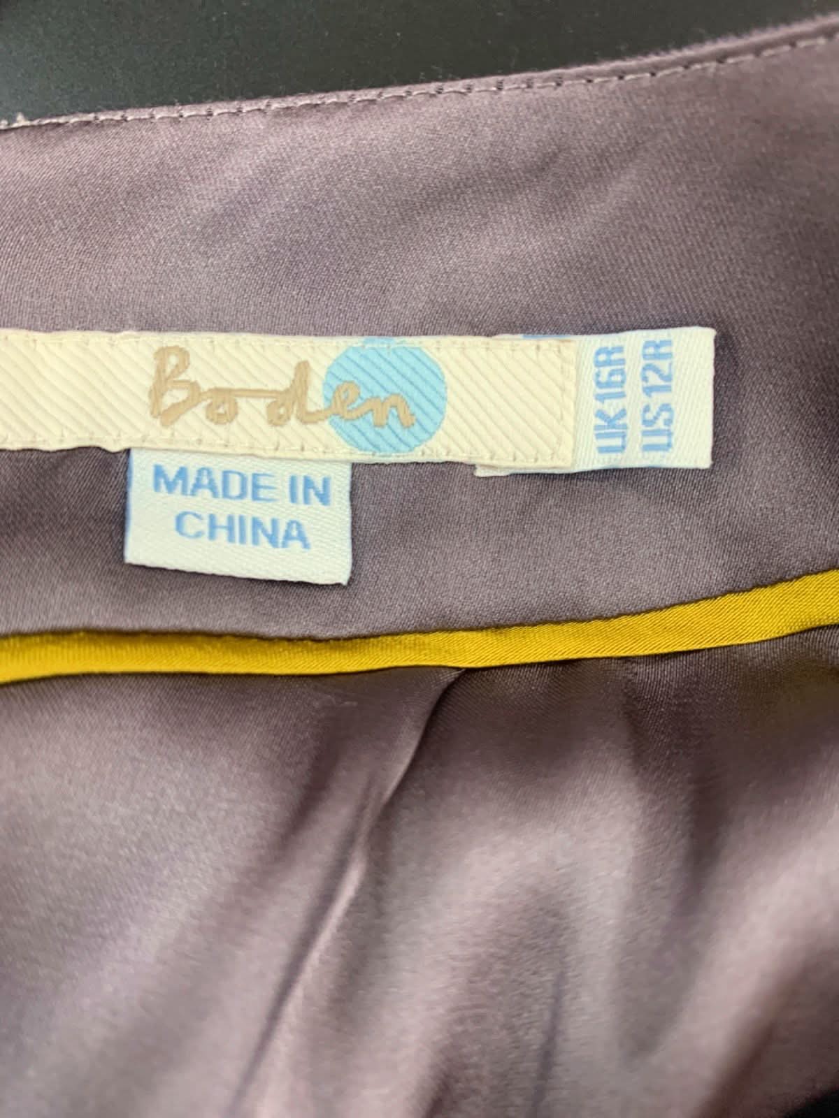 Boden Pewter Carla Embroidered detail Tunic Dress UK 16R