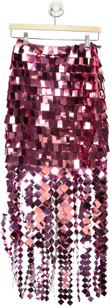 Jonathan Simkhai Pink LUCEE Sequin Skirt UK S