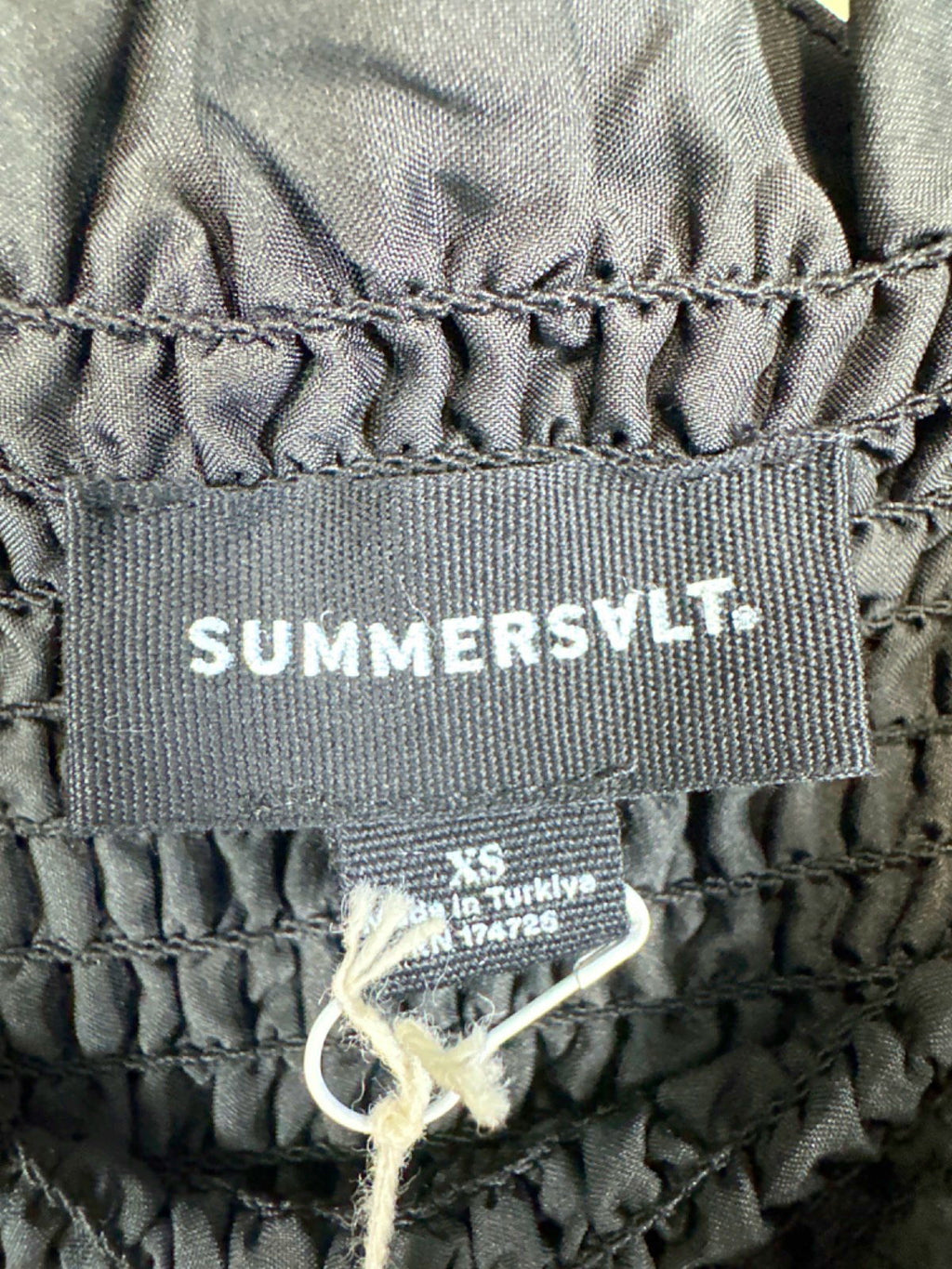 Summersalt Black Smocked Maxi Dress UK XS