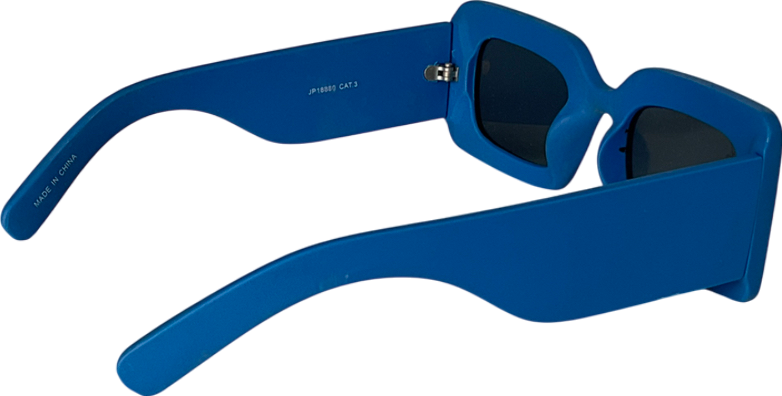 Jeepers peepers Blue Rectangle Frames With Smoke Lens One Size