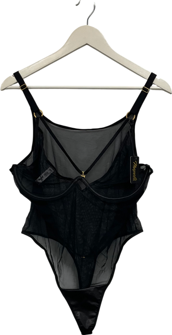 Mapale Black Mesh Bodysuit UK XXXL