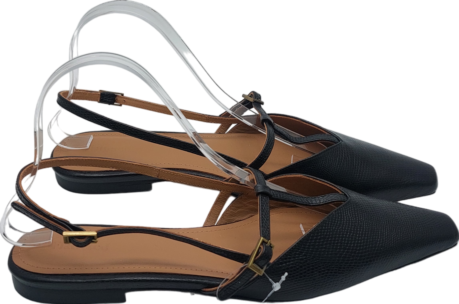 Flattered Josefin Lizzard Leather Black flats UK 7 EU 40 👠