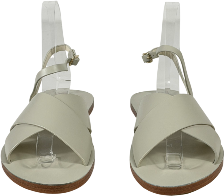 CUEREN Stone Beige Venice Leather Sandals UK 4 EU 37
