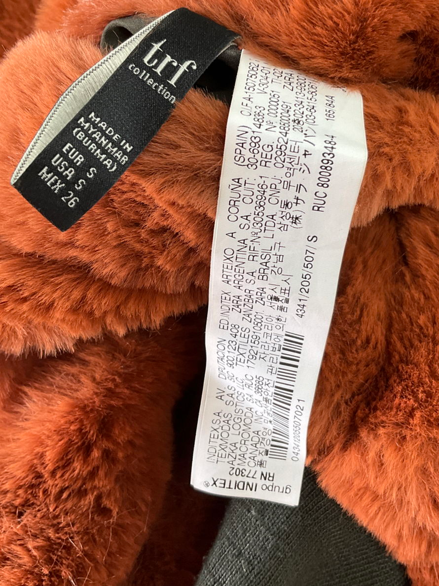 turf collection Brown Fur Jacket UK S