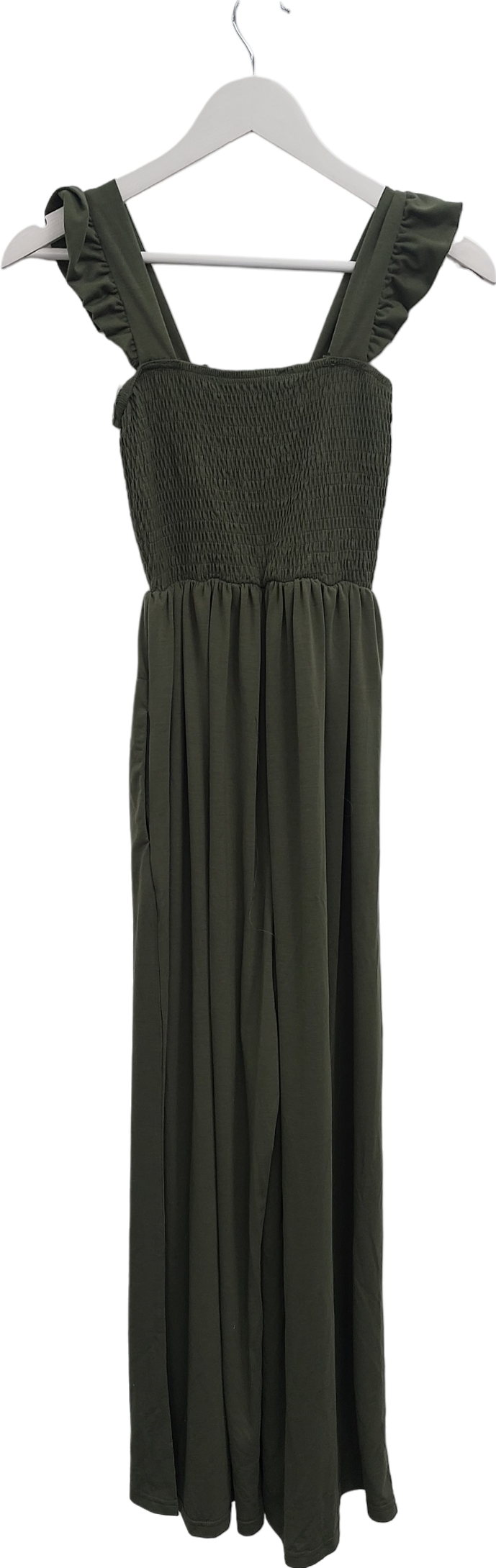 FS Collection Green Frill Detail Strappy Jumpsuit UK 8