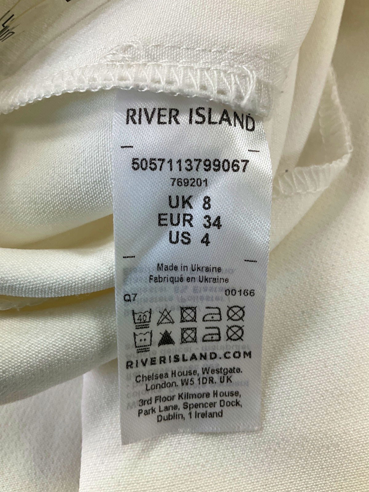 River Island White Trousers UK 8