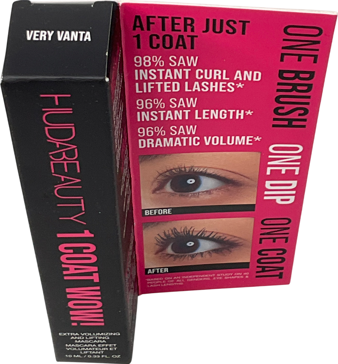 Huda Beauty 1 Coat Wow! Mascara Black 10ml