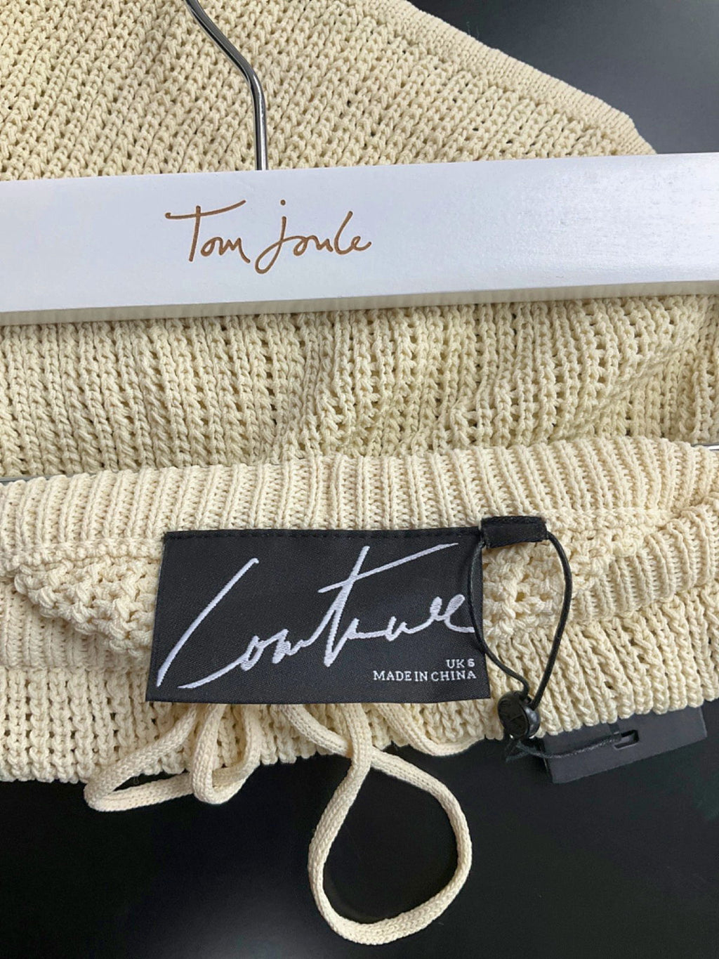 The Couture Club Beige Knitted Skirt UK 6