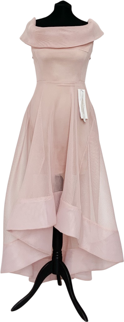 Bronx and Banco Nude Pink Tulip Midi Dress UK M