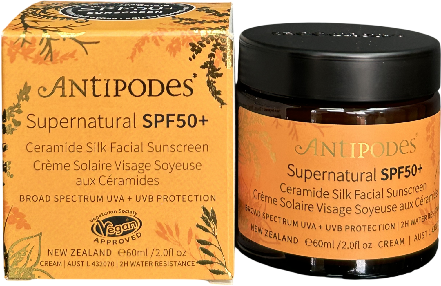 Antipodes Supernatural Spf50+ Ceramide Silk Facial Sunscreen 60ml