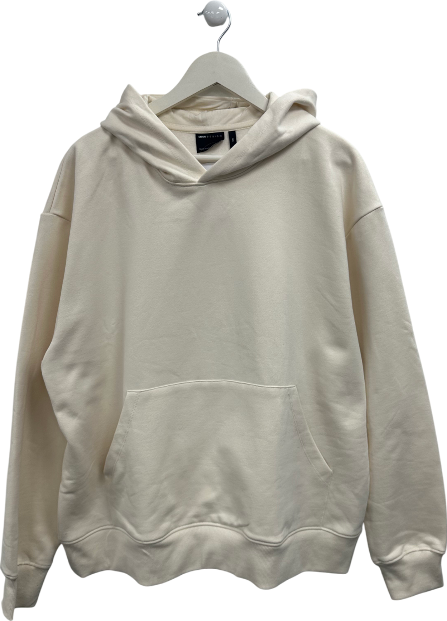 ASOS Cream Premium Heavyweight Extreme Oversized Hoodie UK XXL