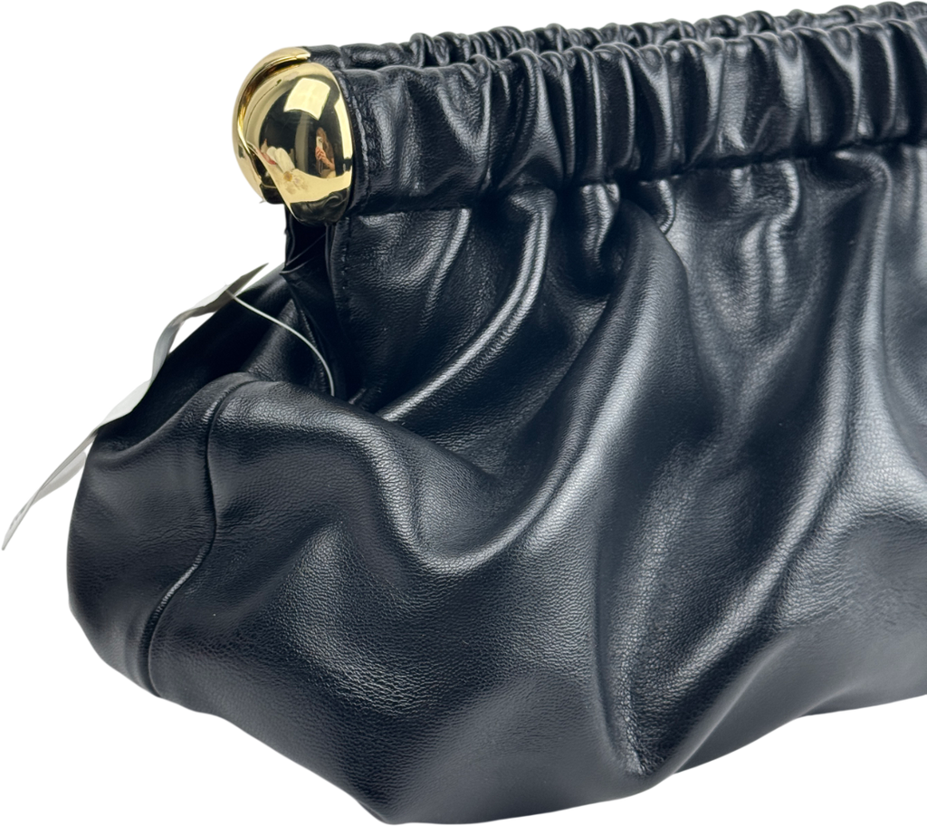 H&M Black / Gold East West Long Coated Clutch Bag One Size