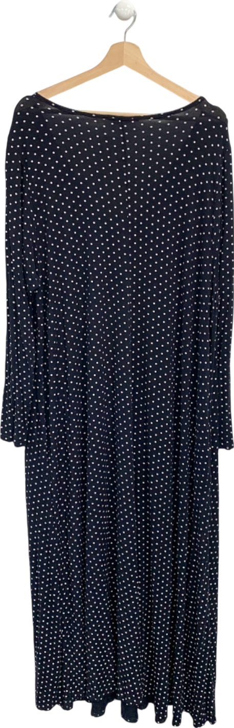 Yours Black Polka Dot Long Sleeve Dress UK 22-24