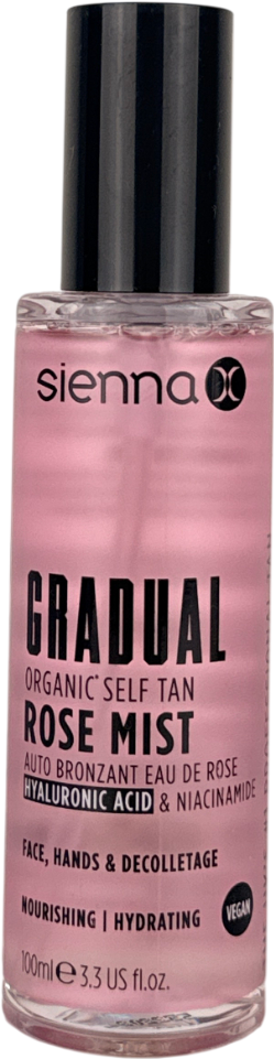 Sienna X Organic Self Tan Rose Mist 100ml