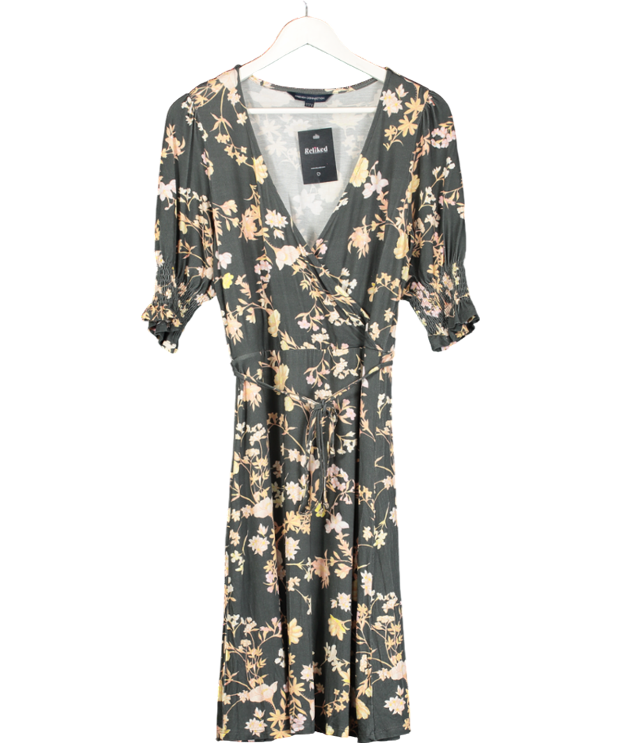 French Connection Grey Pernille Diana Meadow Jersey Dress UK 14