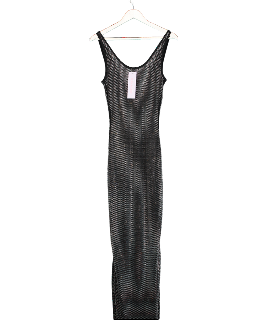White Fox Black See The Light Maxi Dress UK S