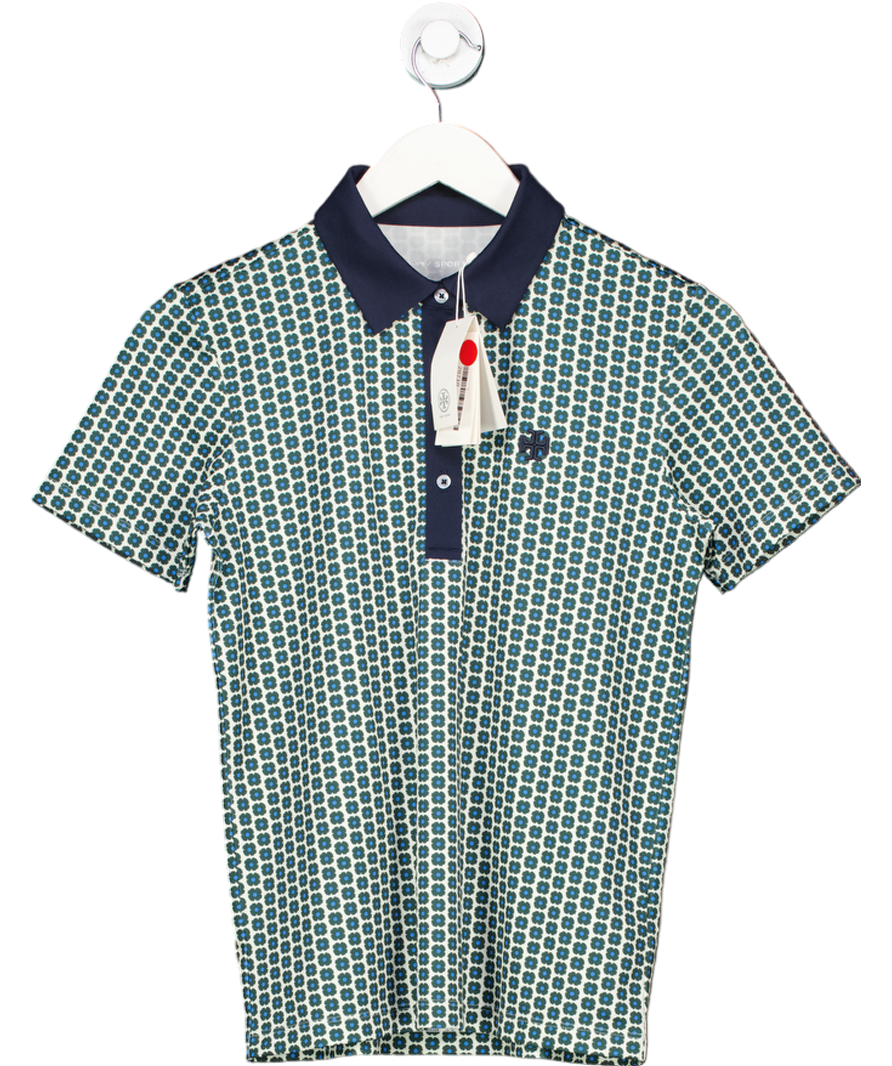 Tory Burch Blue Sport Polo Shirt UK XS