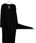 Yours Black Curve Waffle Knit Maxi Cardigan UK 20