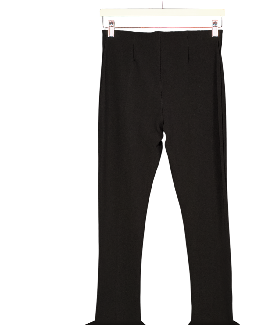 ZARA Black Flared Elastic Waist Trousers UK M