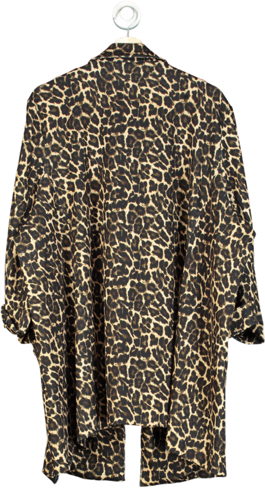 New Look Leopard Print Curves Coat UK 28