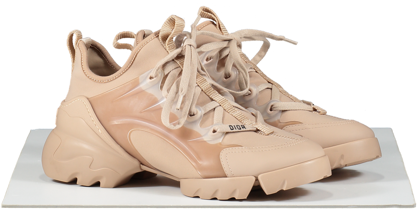 Dior D-connect Sneaker Nude Technical Fabric Trainers UK 4.5 EU 37.5 👠