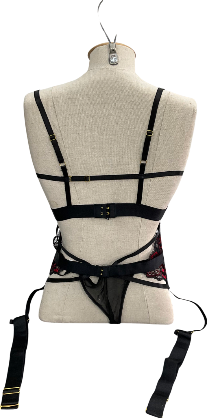 Fashion Nova Black Lovers Magic Touch Three Piece Set UK S/M