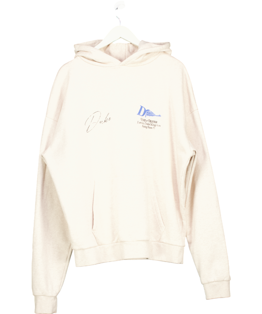 Duke + Dexter Beige Dr1 World Championship Vintage Grey Hoodie UK L
