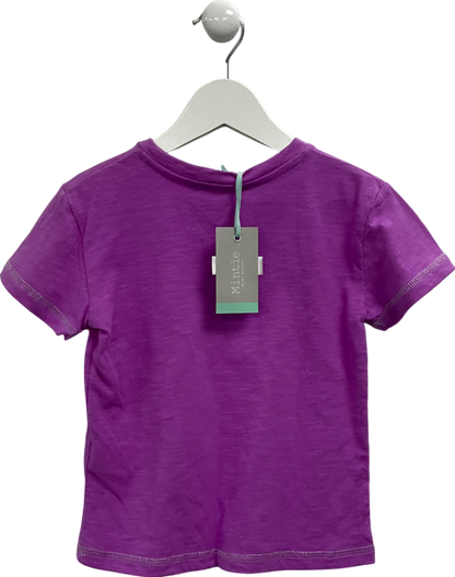 Mintie by Mint Velvet Purple Wild Heart T-shirt 3 Years