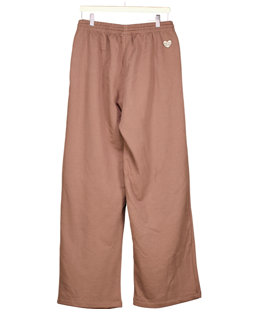 Bo + Tee Brown "with Love Always" Logo Joggers UK M
