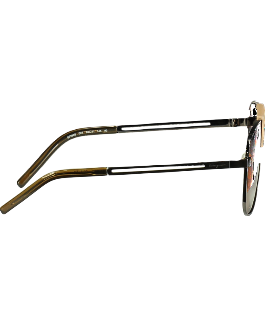 Salvatore Ferragamo Brown Large Frame Sunglasses One Size