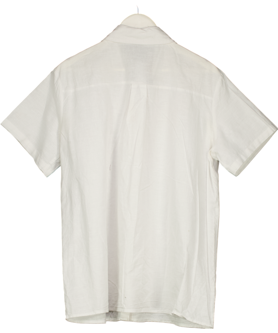 White Fox White Oversize Short Sleeve Shirt UK M/L