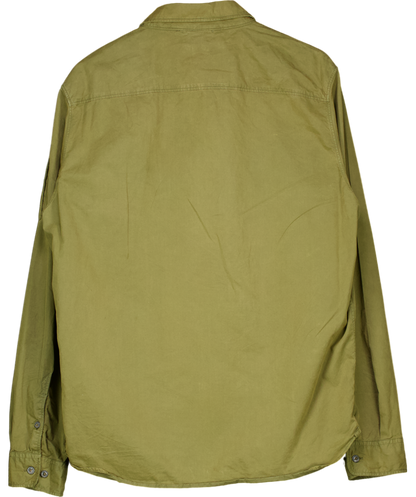 CP.Company Green Organic Gabardine Zipped Overshirt UK XXL