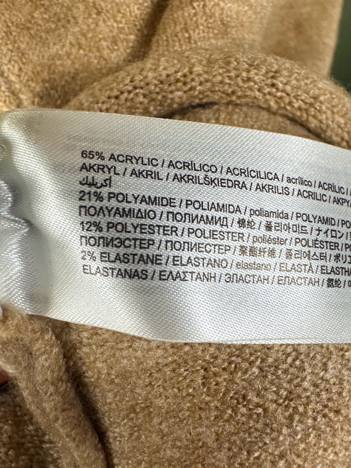 Mango Beige Knitted Midi Dress UK XXS