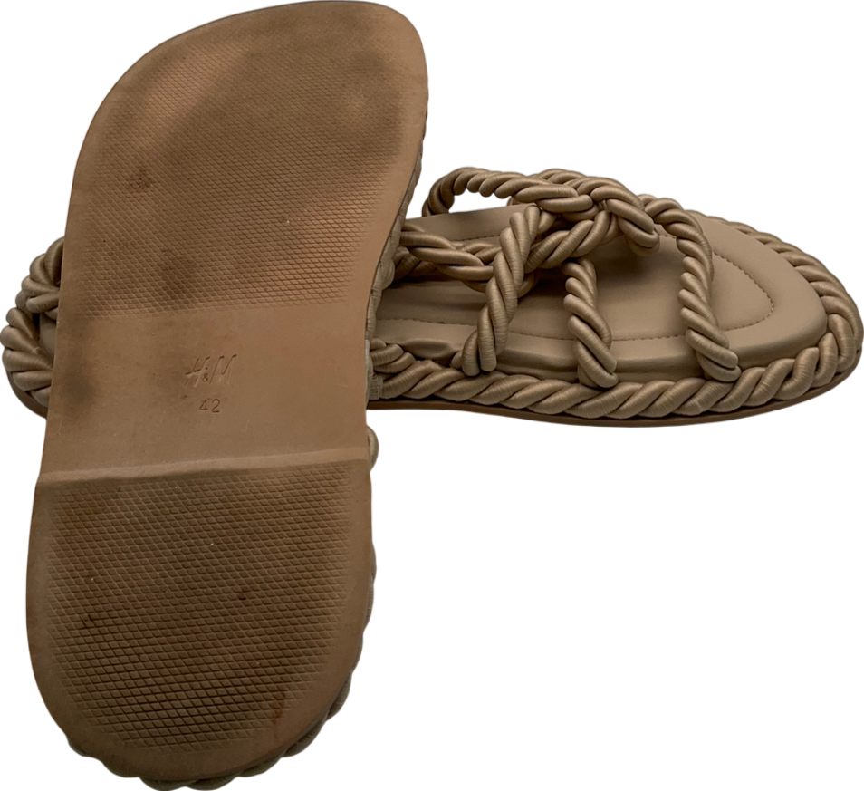 H&M Beige Rope Effect Sandals UK 9 EU 42 👠