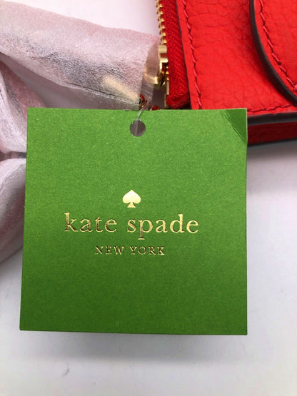 Kate Spade Red Scallop detail Pebbled Leather Crossbody Bag