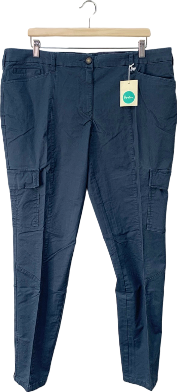 Boden Navy Relaxed Cargo Trousers UK 18L