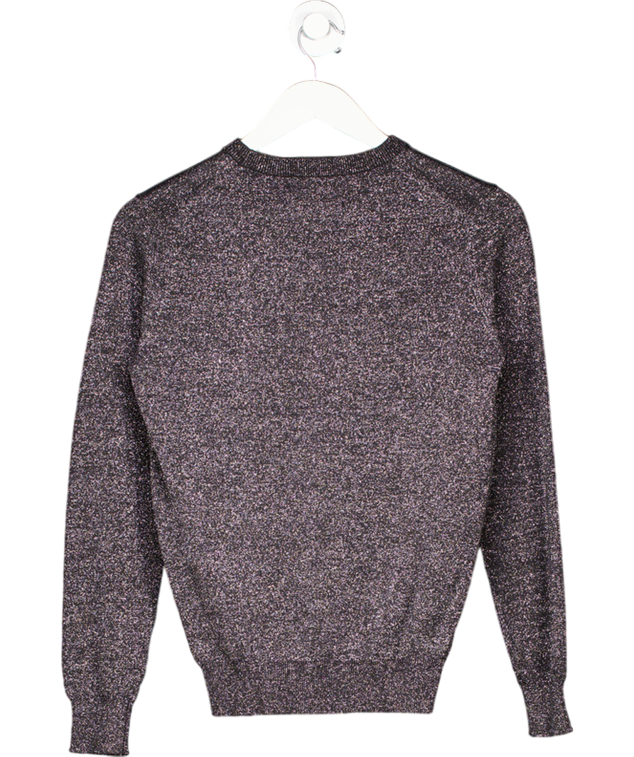 Markus Lupfer Black Mia Sequin Lara Lip Lurex Jumper UK S