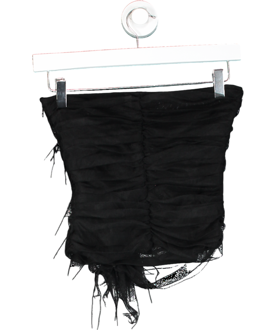 & Other Stories Black Net Bustier Top UK XS
