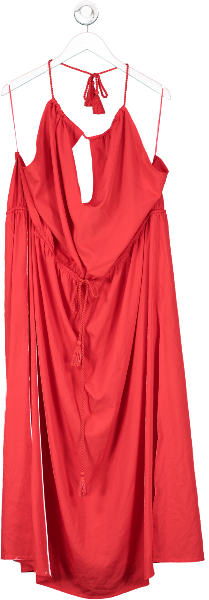 SimplyBe Red Halter Neck Tie Beach Dress UK 28