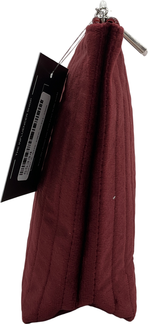 gatineau Burgundy Red Velvet Zipped Cosmetics Bag One Size