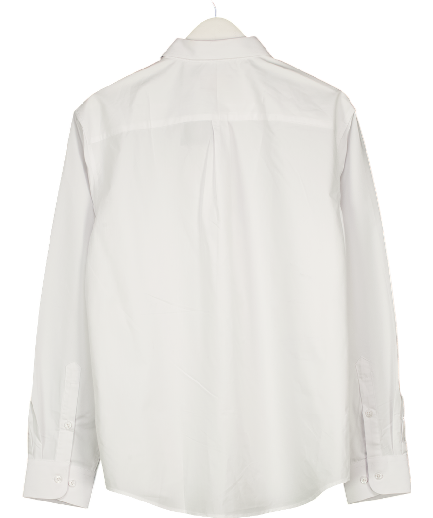 Luxurious White Classic Fit Shirt UK M