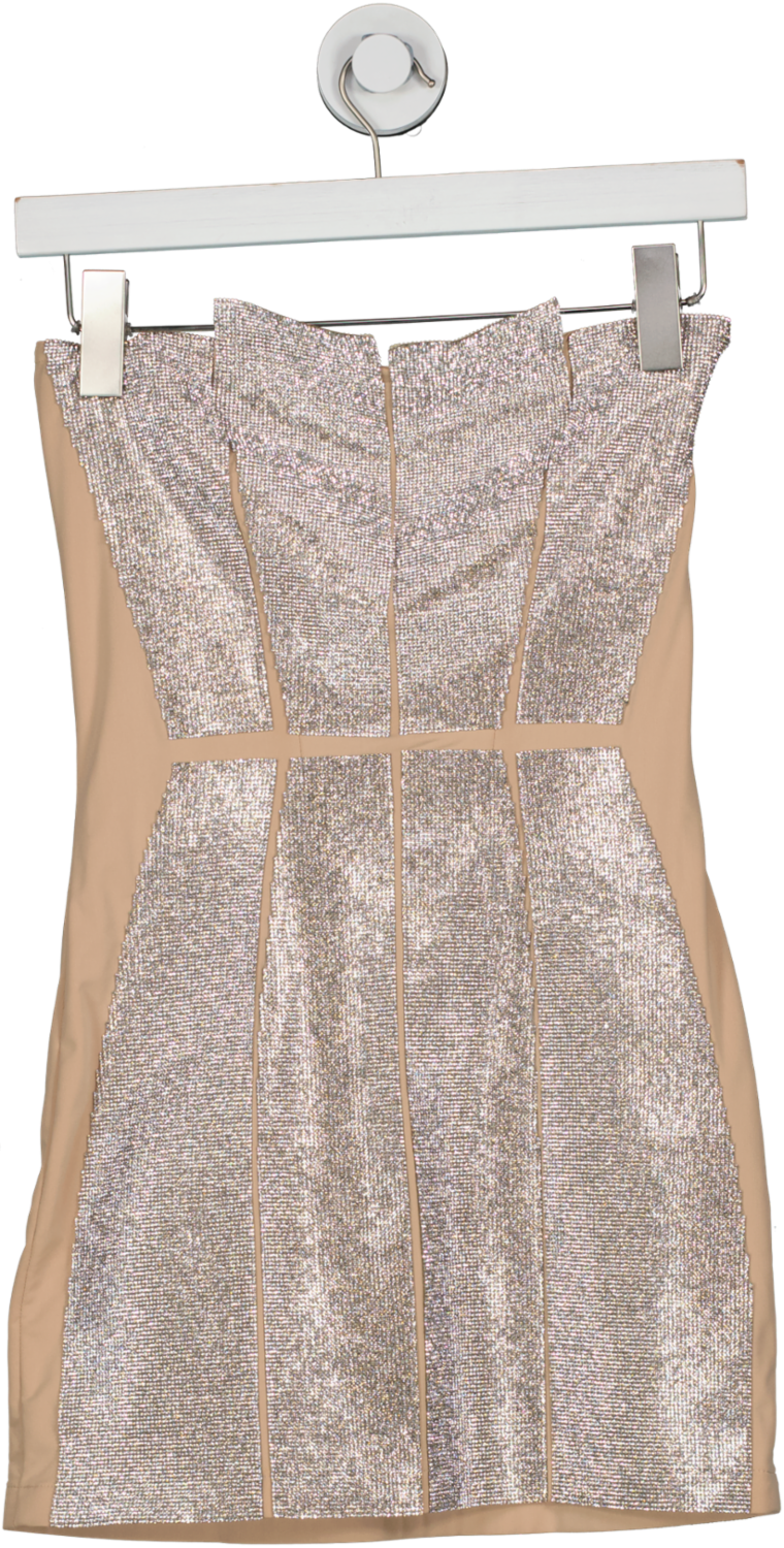 NUE Studio Nude Diva Rhinestone embellished Mini Dress UK 6